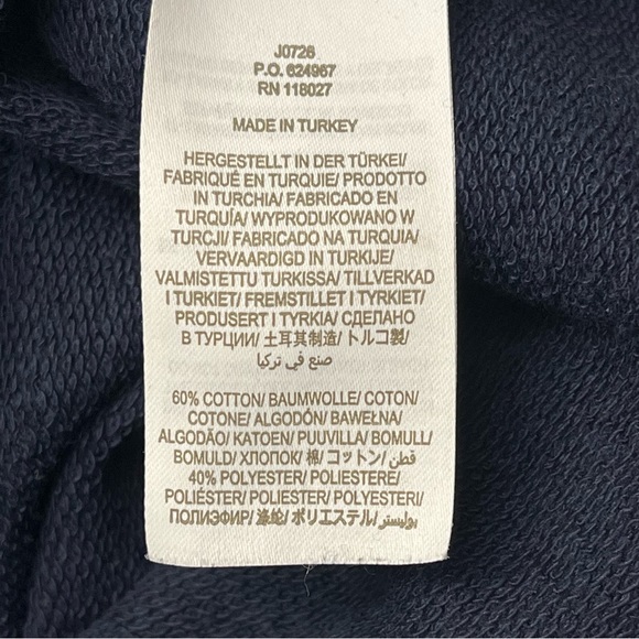 Boden Hannah Navy Silver Metallic Leaf Print Sweatshirt Dress Womens Size 6R - Picture 12 of 13